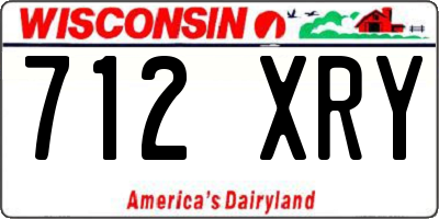 WI license plate 712XRY