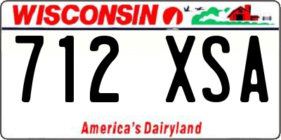 WI license plate 712XSA