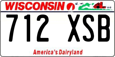 WI license plate 712XSB