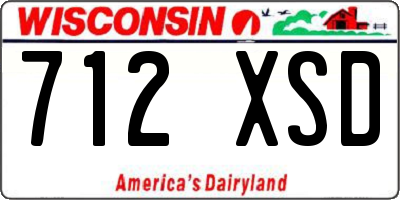 WI license plate 712XSD