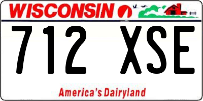 WI license plate 712XSE