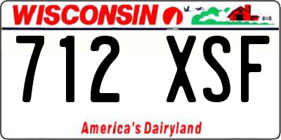 WI license plate 712XSF