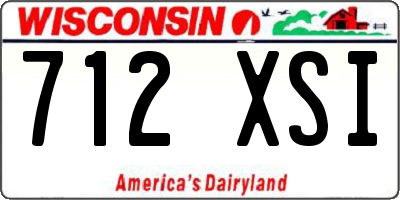 WI license plate 712XSI