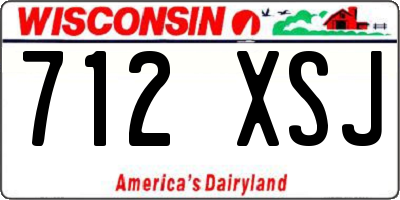 WI license plate 712XSJ