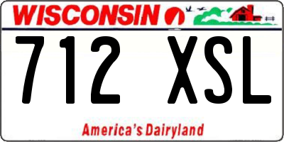 WI license plate 712XSL