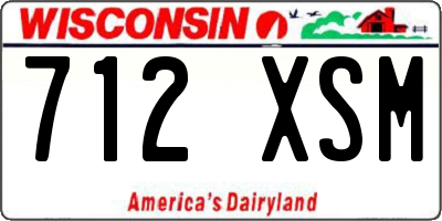 WI license plate 712XSM