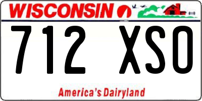 WI license plate 712XSO