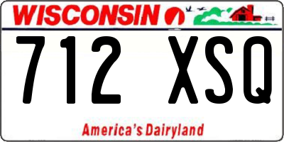 WI license plate 712XSQ