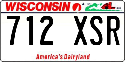 WI license plate 712XSR
