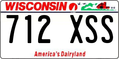 WI license plate 712XSS