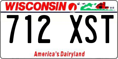 WI license plate 712XST