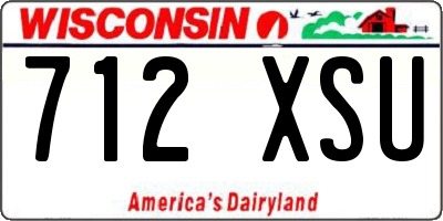 WI license plate 712XSU