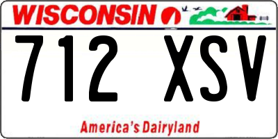 WI license plate 712XSV
