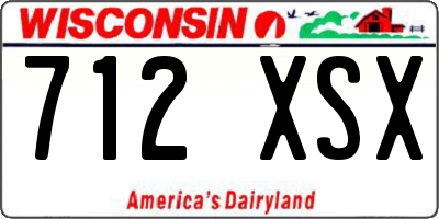 WI license plate 712XSX