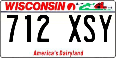 WI license plate 712XSY