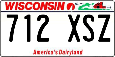 WI license plate 712XSZ