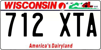 WI license plate 712XTA