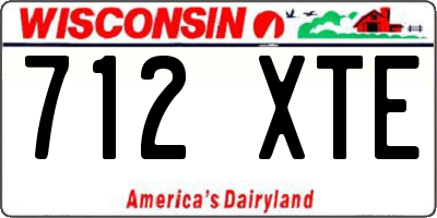 WI license plate 712XTE