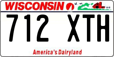 WI license plate 712XTH