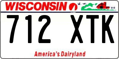 WI license plate 712XTK