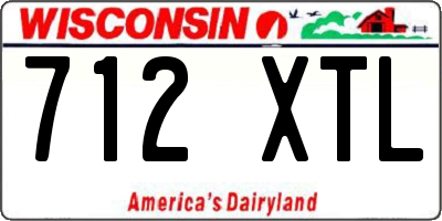 WI license plate 712XTL