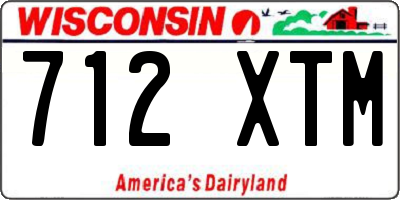 WI license plate 712XTM