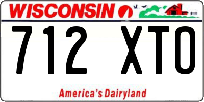WI license plate 712XTO