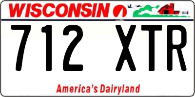 WI license plate 712XTR