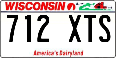 WI license plate 712XTS