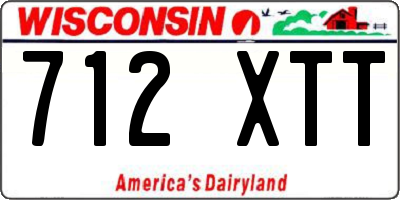 WI license plate 712XTT