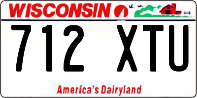 WI license plate 712XTU