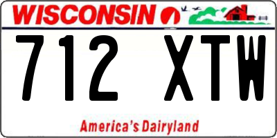 WI license plate 712XTW