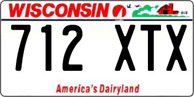 WI license plate 712XTX