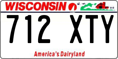 WI license plate 712XTY