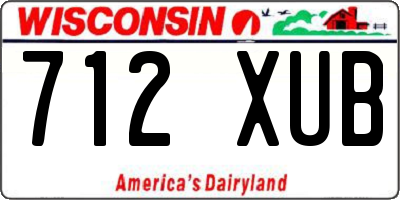 WI license plate 712XUB