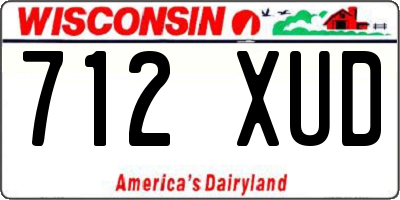 WI license plate 712XUD