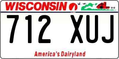 WI license plate 712XUJ