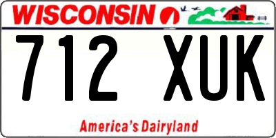 WI license plate 712XUK
