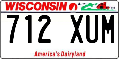WI license plate 712XUM
