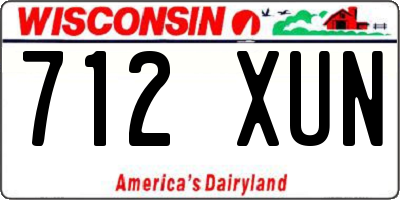 WI license plate 712XUN