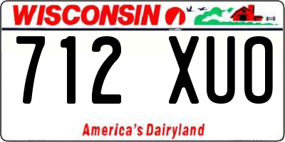 WI license plate 712XUO