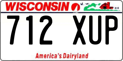 WI license plate 712XUP