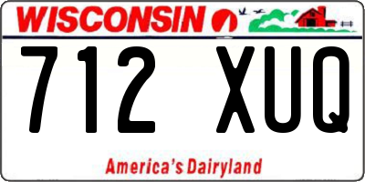 WI license plate 712XUQ