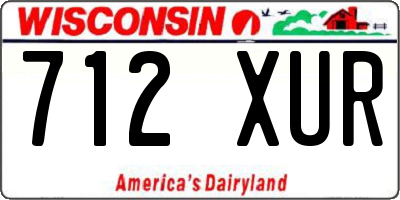 WI license plate 712XUR