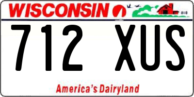 WI license plate 712XUS