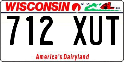 WI license plate 712XUT