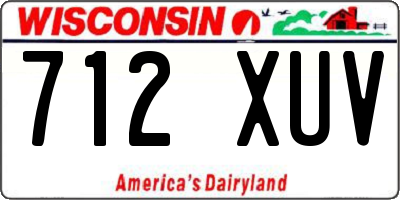 WI license plate 712XUV