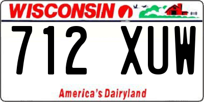WI license plate 712XUW