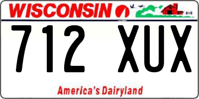 WI license plate 712XUX