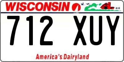 WI license plate 712XUY